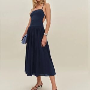 Reformation Perlette Dress Midnight